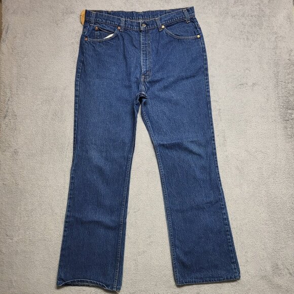 Vintage Levi's 517 Orange Tab Bootcut Jeans Mens 35x30 (38x36) 20517 0217 USA - Picture 1 of 11